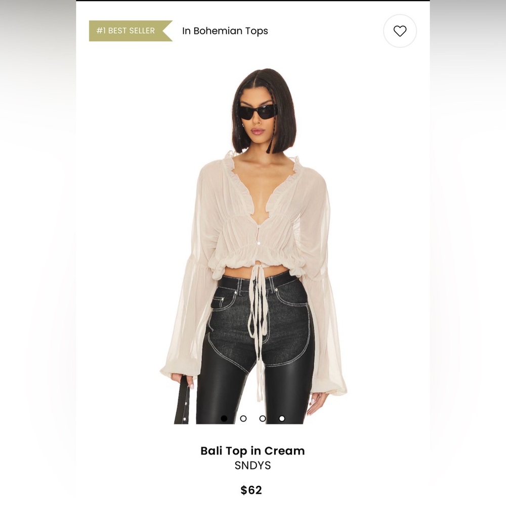 SNDYS Bali Top in Cream